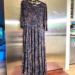 Peruvian Connection Midi Jersey Dress